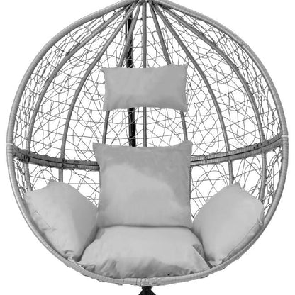 Grey Hanging Egg Chair with Stand