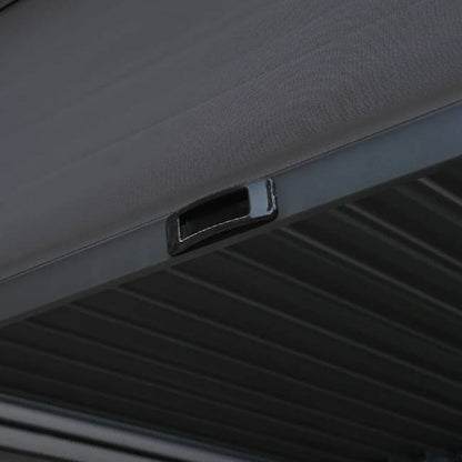 Anthracite Aluminium Pergola with Privacy Blinds & Adjustable Louvre Roof