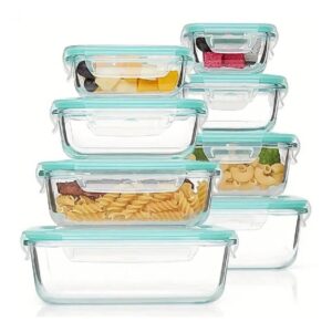 Glass Meal Prep Containers with Airtight Leak-Proof Lids